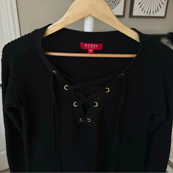 Guess Lace-up Knit Sweater - Picture 3 of 4